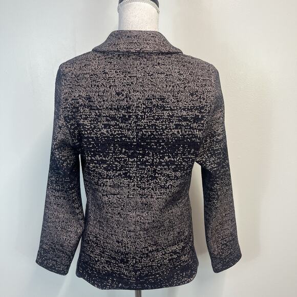 Donna Degnan Blazer Jacket Women's Size 10 Pink Navy Blue Zip Front Stretch - Picture 8 of 9